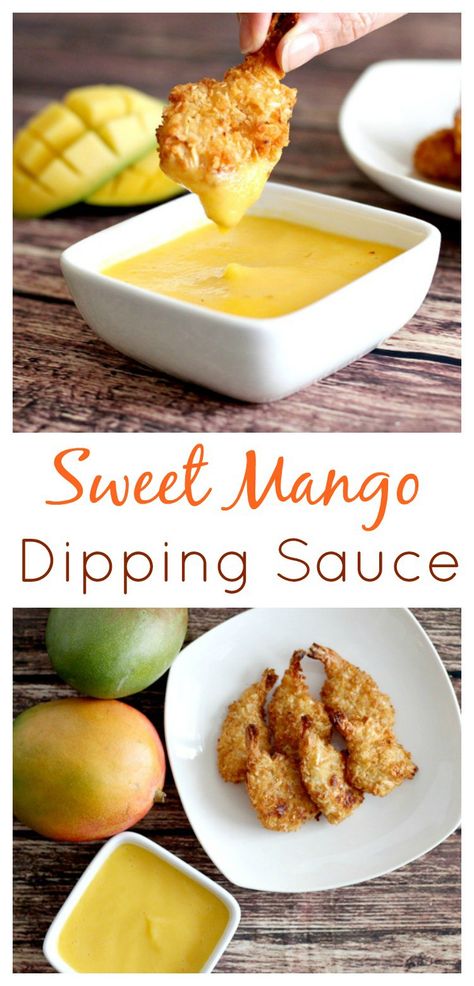 (Msg 4 21+) - This Sweet Mango Dipping Sauce is awesome! It takes literally 5 minutes to make! It goes so well with coconut shrimp or even friend shrimp. It also pairs well with all kinds of chicken recipes! #40PerfectPairings @SeaPak AD Spicy Dips, Paleo Dips, Coconut Shrimp Dipping Sauce, Mango Dipping Sauce, Coconut Shrimp Sauce, Healthy Coconut Shrimp, Shrimp Dipping Sauce, Creamy Sauces, Shrimp Cocktail Sauce