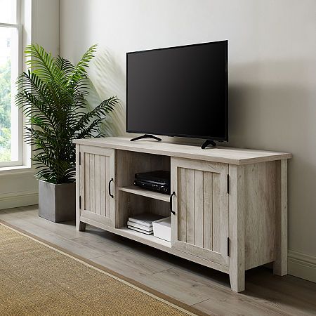 Oak Tv Stand, Walker Edison Furniture, Rustic Tv Stand, Farmhouse Tv Stand, Tv Stand With Storage, Entertainment Center Decor, Console Storage, Modern Farmhouse Design, Walker Edison