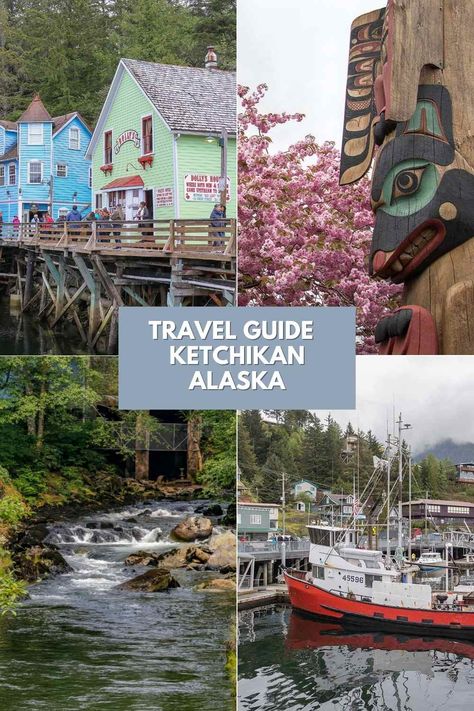 A guide to the top things to do in Ketchikan Alaska. Ketchikan is a very walkable town and is home to the world's largest totem pole collection. #travel #VisitAlaska #Ketchikan #Alaska #adventuretravel #CruiseGuide #wildernesstravel #insidepassage #VisittheUSA #familytravel  via @https://www.pinterest.ca/wendynordvikcar/ Alaska Travel Cruise, Ketchikan Alaska, Visit Alaska, Alaska Vacation, Fairbanks Alaska, Cruise Planning, Canadian Travel, Travel Tools, Travel Cruise