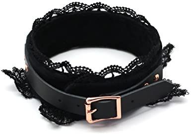 Leather Choker Collar Black Lace Chokers Set for Men Women Girls Leather Choker Collars, Black Lace Choker, Women Choker Necklace, Womens Chokers, Leather Chokers, Choker Collar, Functional Accessories, Leather Collar, Perfect Gift For Her