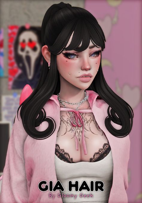 Half Up Half Down Sims 4 Cc Hair, Alpha Cc, Sims 4 Anime, Pelo Sims, Free Sims 4, Sims 4 Cc Makeup, Sims 4 Body Mods, Sims 4 Cc Folder, Sims 4 Gameplay