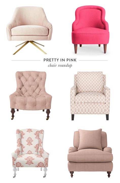 The prettiest pink armchairs that will make your living room POP: http://www.stylemepretty.com/living/2016/03/02/12-pink-chairs-that-steal-the-show/ Söderhamn Sofa, Pink Chairs, Pink Armchair, Office Chair Design, Pink Living Room, Living Room Sofa Design, Pink Chair, Design Del Prodotto, Comfy Chairs