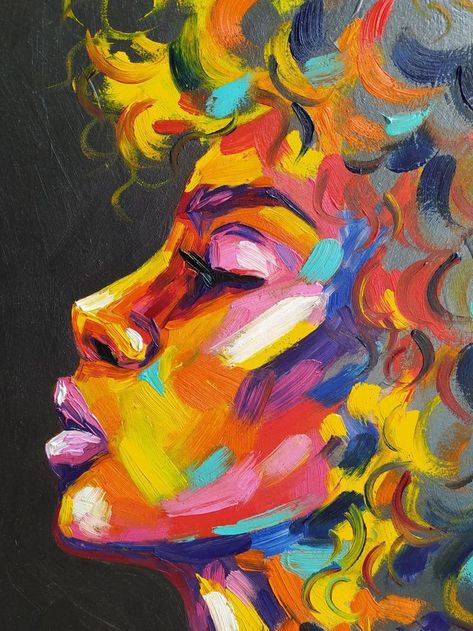 Anastasia Kozorez, Painting Woman Face, Sun Portrait, Face Oil Painting, Colourful Paintings, Oil Painting Woman, A Level Art Sketchbook, Painting Woman, Portrait Oil Painting