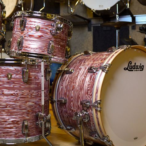 Pink Drums Aesthetic, Drum Kit Aesthetic, Pink Drums, Cool Drums, Cover Ups Tattoo, Electric Drum Set, National Pink Day, Cream Tattoo, Ludwig Drums