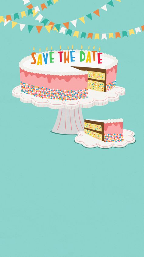 Save The Date Cake, Evite Invitations, Art Party Invitations, Date Cake, Birthday Pics, 21st Birthday Cards, Birthday Wallpaper, Birthday Party Theme Decorations, Birthday Party Invitation Templates