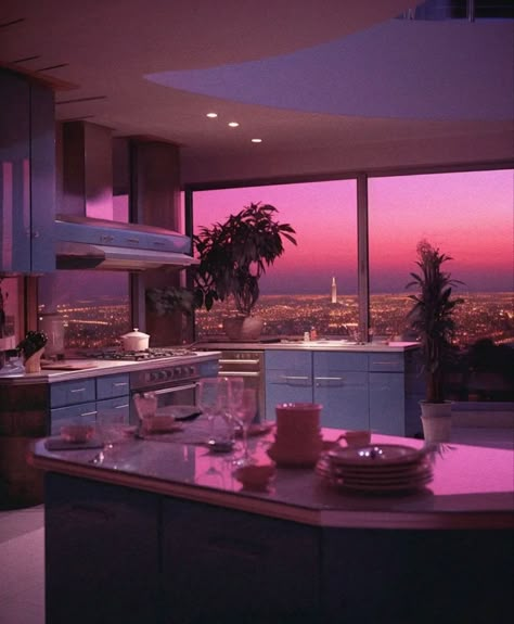 Interior Penthouse, 80s Penthouse, Penthouse Aesthetic, 80s Interior Design, 80s House, 80s Home, 80s Interior, Retro Interior Design, Dream Apartment Decor