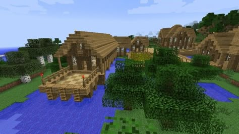 Forest Village (Old) Minecraft Project Minecraft Old Village, Minecraft Beta Builds, Old Minecraft Builds, Old Minecraft Nostalgia, Beta Minecraft, Nostalgic Minecraft, Minecraft Beta, Old Minecraft, Minecraft Backgrounds