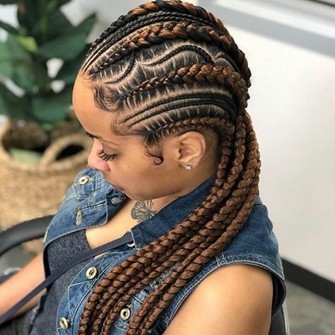 Six Braids Hairstyle Black Women, Cornrows With Extensions, Extensions Hairstyles, New Braided Hairstyles, Ghana Braids Hairstyles, Cornrows Hairstyles, Cornrows Braids For Black Women, Cornrow Braids, Hair Braiding Styles