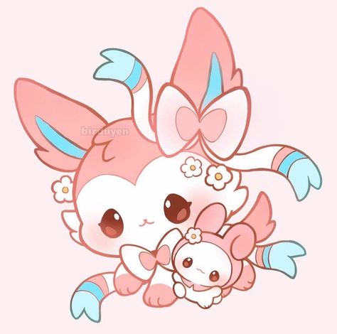 Chibi Bunny, Pokemon Eeveelutions, Cute Pokemon Pictures, Pokemon Eevee, Cute Pokemon Wallpaper, Cute Animal Drawings Kawaii, Cute Doodles Drawings, Kawaii Chibi, Pokemon Drawings