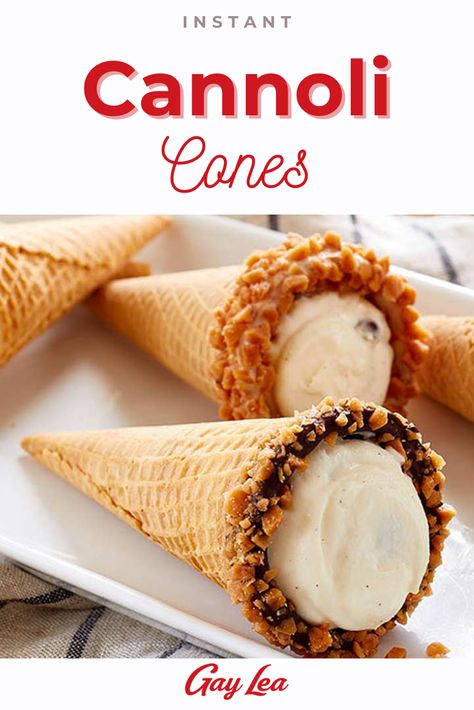 Waffle Cone Cannoli, Canoli Shell Recipe Easy Cannoli Shells, Sugar Cones Ideas, Canoli Shell Recipe, Strawberry Cannoli, Cannoli Cones, Cannoli Recipe Easy, Cannoli Recipes, Ice Cream Cake Pops