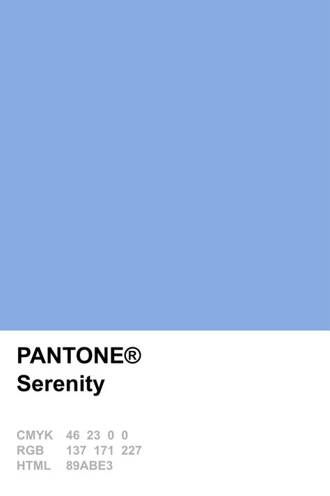 Pantone Serenity Colour of the Year 2016 Pantone Serenity, Pantone Swatches, Pantone Palette, Pantone Colour Palettes, Pantone Colors, Color Trends Fashion, Decoration Painting, Color Harmony, Trend Report