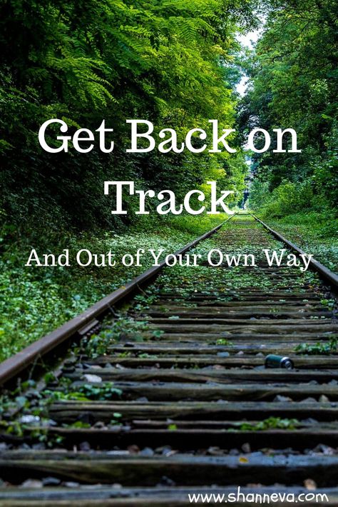 Back on Track: Get Out of Your Own Way - Shann Eva's Blog Time To Get Back On Track Quotes, Get Back On Track Quotes, Getting Back On Track Quotes, Get Out Of Your Own Way, Track Quotes, How To Stop Cravings, Get Back On Track, Stay On Track, Hard Truth