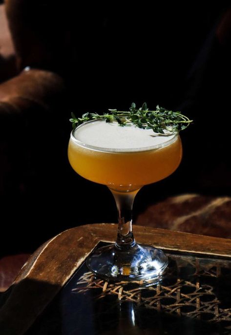 In the Pines: A Mezcal Cocktail - Imbibe Magazine Cosmo Recipe, Gingerbread Syrup, Passion Fruit Syrup, Mezcal Cocktails, Famous Cocktails, Cocktail Photos, Hot Buttered Rum, Cocktail Photography, Ginger Syrup