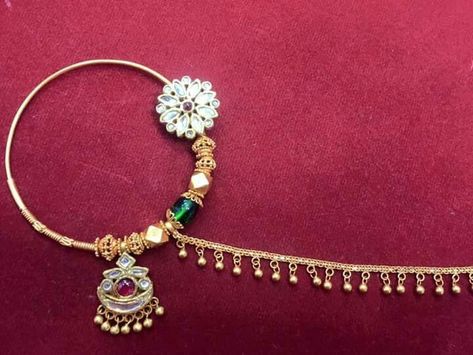 Nath Nose Ring Rajputi, Pahadi Nath Design, Kumaoni Jewellery, Pahadi Jewellery, Pahadi Bride, Bridal Nath, Nose Ring Designs, Nath Nose Ring, Bridal Nose Ring