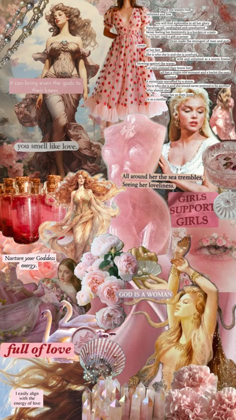 Aphrodite Aesthetic, Wal Paper, Aphrodite Goddess, Vampire Pictures, Feminine Energy Aesthetic, Divine Feminine Spirituality, Bedroom Wall Collage, Dream Anime, Goddess Energy