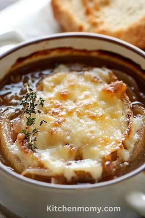 French Onion Soup Ina Garten French Onion Soup, Famous Barr French Onion Soup Recipe, Homemade French Onion Soup, Onion Soup Recipe, Oven Safe Bowls, French Onion Soup Recipe, Classic French Dishes, Savory Soups, Cheese Topping