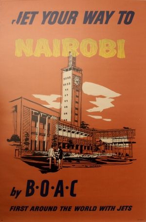 Kenya - Nairobi - BOAC Imperial Airways, Retro Clip Art, British Airline, Vintage Airline Posters, Airline Ticket, Vintage Airline, Posters Movie, Winter Reads, Ski Posters