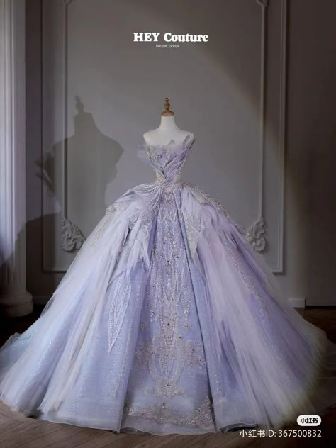 Purple Gown For Debut, Mythical Dresses, Purple Ballgown, Purple Ball Gown, Debut Gowns, Princess Dress Fairytale, Debut Dresses, Ballroom Gowns, Dreamy Gowns