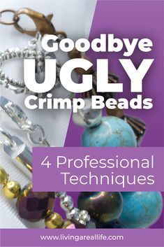 How To Clasp A Necklace, How To Crimp Jewelry, How To Use A Crimp Bead, Using Crimp Beads, Hildie & Jo Beads Ideas, Trending Homemade Jewelry, Learn How To Make Jewelry, How To Use Crimp Beads Tutorials, Crimp Bead Covers How To Use