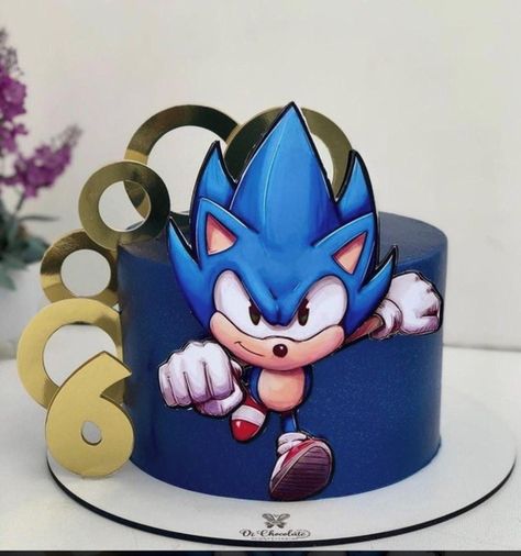 Tropical Cake Topper, Sonic Birthday Cake, Bolo Sonic, Sonic Cake, Super Mario Cake, Hedgehog Cake, Mario Cake, Sonic Party, Hedgehog Birthday