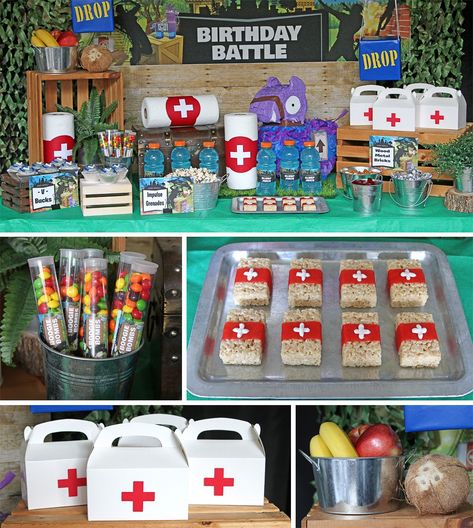 Fornite Party Ideas, Fortnite Party Ideas, Fortnite Birthday Party Ideas, Party Ideas Activities, Fortnite Birthday Party, Fort Nite, 15th Birthday Party Ideas, Bday Party Kids, Fortnite Party