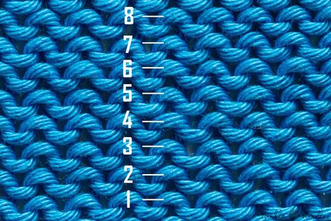 How to count rows in knitting for beginners [+video] How To Count Knitting Rows, How To Count Rows In Knitting, Knit Vs Purl, Knitted Stitches, Kitchener Stitch, Beginner Knitting, Knitting Basics, Basic Stitches, Big Board