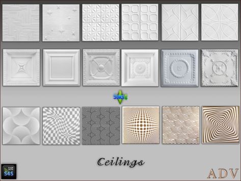 Ceilings - The Sims 4 Download - SimsFinds.com Sims 4 Ceiling, Sims 4 Download, 4 Wallpaper, The Sims 4 Download, Sims 4 Downloads, Sims 4 Custom Content, Custom Content, Wallpaper Downloads, The Sims 4