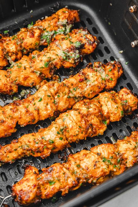 Air Fryer Garlic Parmesan Chicken skewers Chicken Spedini Recipe Air Fryer, Chicken Spiedini Air Fryer, Chicken Skewers Air Fryer, Air Fryer Stuffed Chicken Breast, Chicken Skewers In Air Fryer, Air Fryer Chicken Tenderloins, Air Fryer Chicken Skewers, Chicken Spedini Recipe, Chicken Spiedini