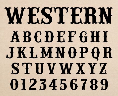 Western Font Wild West Font Old West Font Western Font Styles Cowboy Font Cowgirl Font Old Western Font Western Script Country Font Country Writing Font, Western Fonts Alphabet, Old Western Font, Cowboy Font Alphabet, Western Lettering Fonts, Western Font Tattoo, Rustic Fonts Alphabet, Western Journal Ideas, Wild West Font