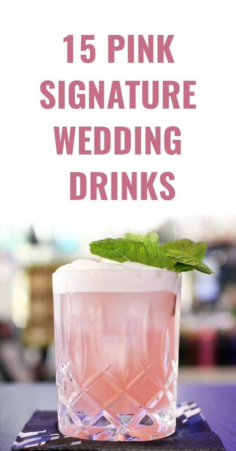 We’ve rounded up some of the most beautiful and delicious pink cocktails that are perfect for any occasion. Whether you’re planning a girls’ night out, a bridal shower, or even looking for a signature wedding drink, these cocktails are sure to impress your guests and have them coming back for more. Simple Pink Cocktails, Bridal Themed Cocktails, Bridal Shower Cocktail Names, Pink Signature Cocktail, Pink Cocktail Drinks, Bridal Drinks, Blushing Bride Drink, Blushing Bride Cocktail, Bridal Cocktails