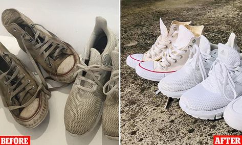 Make Shoes White Again, How To Clean White Running Shoes, White Shoes Cleaning, Clean White Sneakers, Cleaning White Shoes, Clean White Mesh Sneakers, Cleaning White Cloth Shoes, Cleaning White Nike Shoes, Cleaning White Mesh Sneakers