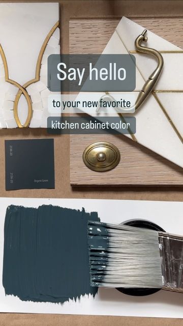 Karolina De Costa on Instagram Benjamin Moore Regent Green, Regent Green Benjamin Moore, Moody Green Kitchen, 2023 Benjamin Moore, Regent Green, Green Benjamin Moore, Color Trends 2024, 2024 Kitchen, Kitchen Refresh