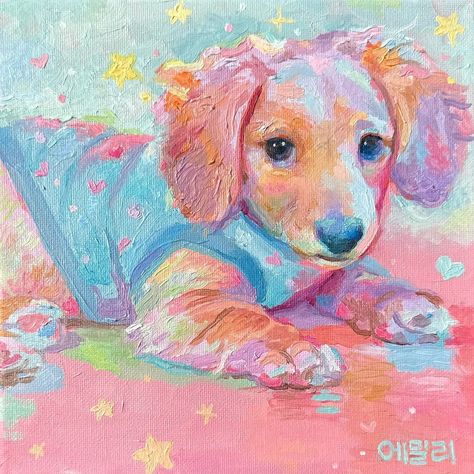 Emily Dunlap | Artist 🥞🫧✨ (@emilydunlap.art) • Photos et vidéos Instagram Dog Portraits Painting, Dog Portraits Art, Animal Portraits Art, Cute Paintings, Art Prompts, Rainbow Art, Cute Animal Drawings, Cute Wallpaper Backgrounds, Cool Art Drawings