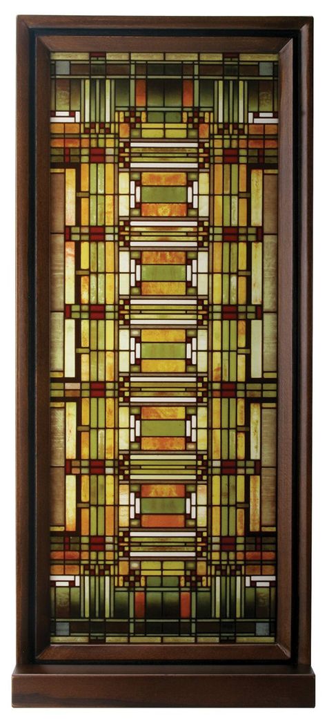 Frank Lloyd Wright Art, Modern Stained Glass Panels, Frank Lloyd Wright Stained Glass, Frank Lloyd Wright Homes, Modern Stained Glass, Oak Park, Stained Glass Panels, Park Homes, Frank Lloyd