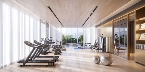 Scope unveils luxurious clubhouse in its Langsuan condominium Clubhouse Design, Italian Furniture Design, Gym Room At Home, Gym Interior, British Furniture, Home Gym Design, Gym Room, Gym Design, Two Bedroom Apartments