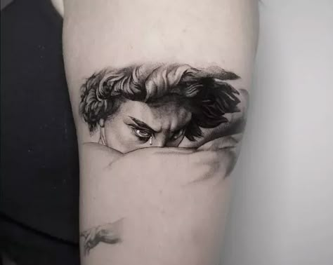 Alexander Cabanel Fallen Angel Tattoo, Classic Paintings Tattoo, Learn To Let Things Go Tattoo, Francesca Farago Tattoo, Lucifer Painting Tattoo, Fallen Angel Eyes Tattoo, Fall Of Lucifer Tattoo, Elbow Eye Tattoo, Under Arm Tattoo Men