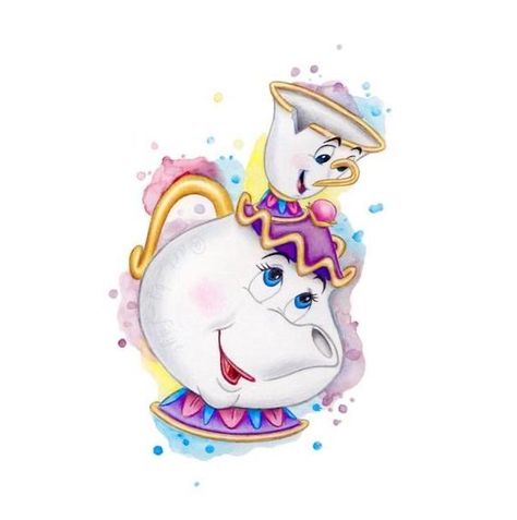 Mrs Potts Drawing, Chip And Mrs Potts, Disney Castle Drawing, Beauty And The Beast Chip, Beauty And The Beast Drawing, Easy Drawing Step By Step, Drawing Dragon, Disney Sleeve, Mrs Potts