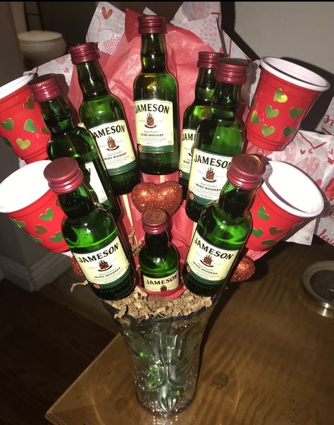 Booze Bouquet, Jameson Whiskey, Holiday Baskets, Liquor Store, Liquor, Whiskey, Barware, Jam, Baskets