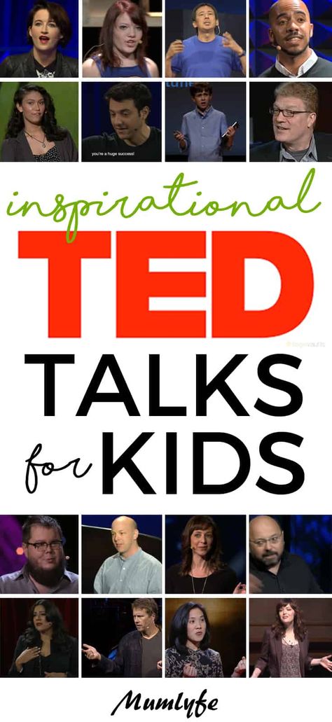 TED Talks for kids: Inspiring, uplifting and great conversation starters Ted Talks For Kids, Inspirational Ted Talks, Conversation Starters For Kids, Audio Books For Kids, Inspirational Quotes For Kids, Parenting Videos, Ted Talk, Great Conversation Starters, Ted Talks