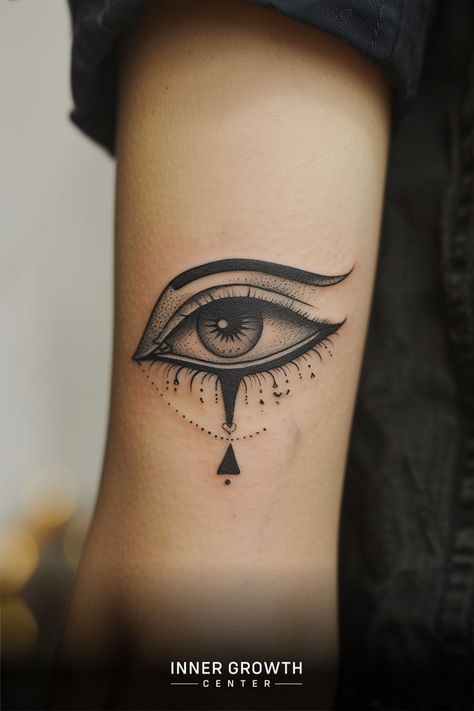 The Eye of Horus Tattoo Psychic Tattoo Ideas, Psychic Tattoo, Eye Of Horus Tattoo, Horus Tattoo, Spiritual Tattoo, Spiritual Tattoos, Eye Of Horus, Deep Meaning, Spiritual Meaning