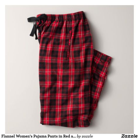 Cute Pyjama, Mens Flannel Pajamas, Flannel Pajama Bottoms, Red And Black Flannel, Black Pajamas, Plaid Pajama Pants, Flannel Pajama Pants, Womens Pajamas Pants, Flannel Pants