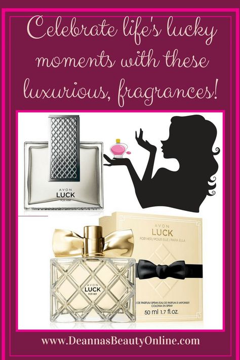 Celebrate life's lucky moments with Avon Luck, luxurious, indulgent fragrances that last all day! #perfume #cologne #avonproducts Avon Skin Care, Avon Skin So Soft, Avon Lady, Avon Makeup, Avon Representative, Celebrate Life, Womens Fragrances, Good Fortune, Skin So Soft