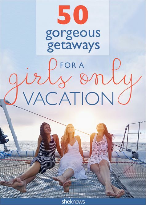 Looking to get away with a group of your besties for a weekend? Here are 50 places to start, no passport required. Girls Trip Destinations, Girlfriend Trips, Girlfriends Getaway, Romantic Ideas, Girls Vacation, Girls Getaway, Need A Vacation, All I Ever Wanted, Koh Tao