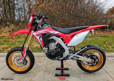 Crf450 Supermoto, Crf 150 Supermoto, Crf Supermoto, Honda Supermoto, Cool Dirt Bikes, Motorcross Bike, Motorcycle Dirt Bike, Honda Crf, Honda (motorcycle)