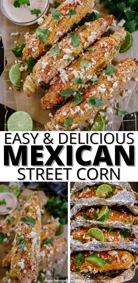 Easy Street Corn Recipe, Easy Street Corn, Bbq Corn On The Cob, Easy Mexican Street Corn, Mexican Street Corn Recipe, Bbq Corn, Street Corn Recipe, Bbq Side Dishes Recipes, Bbq Side