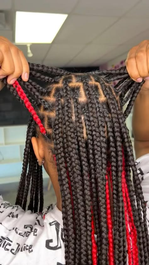 Pin by ︵‿︵‿୨♡୧‿︵‿︵ on HAIRSTYLES! in 2022 | Cute box braids hairstyles, Short box braids hairstyles, Cute braided hairstyles Braids Hairstyles Short, Black Kids Braids, Kids Braids Hairstyles, Red Peekaboo, Red Box Braids, Kids Box Braids, Peekaboo Hair Colors, Black Box Braids, Black Kids Braids Hairstyles