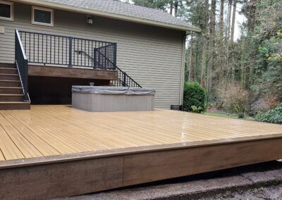 Trex Spiced Rum, Composite Decks, Cedar Deck, Trex Deck, Lower Deck, Swim Spa, Aluminum Railing, Spiced Rum, Composite Decking