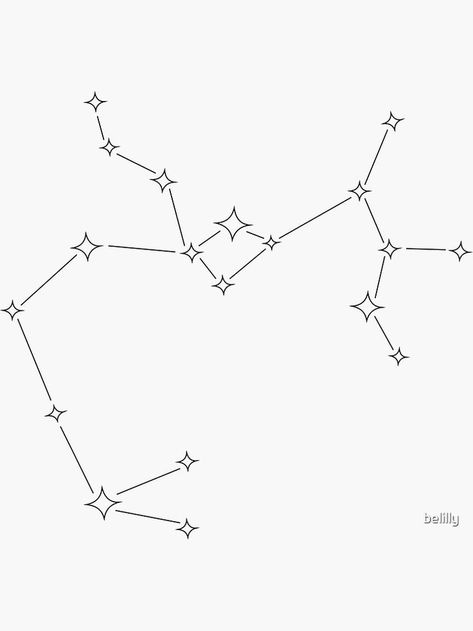 Sagittarius Tattoo Designs Constellation, Star Outline Aesthetic, Sagitarious Tattoos Constellation, Constilation Tattoo Sagittarius, Saggitarius Star Constellation, Sagitarius Tattoo Constelation, Minimal Sagittarius Tattoo, Saggitarius Tattoo Minimal, Saggitarius Constellation Aesthetic