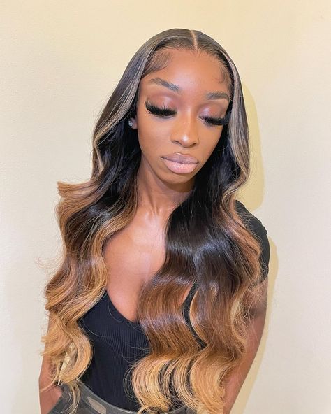 Black To Blonde Hair, Fall Hairstyles, Black Ponytail Hairstyles, Hd Lace Frontal, Cute Box Braids Hairstyles, Ombre Wigs, Silk Hair, Hair Life, Sew In