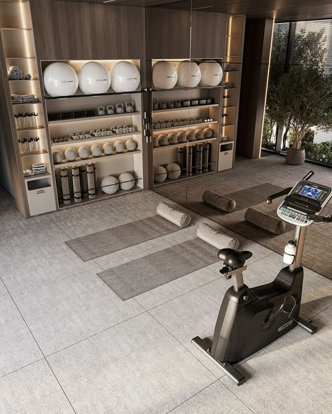 CATCH DESIGN | Private Villa Location: Dubai Area: 1000m2 Gym #interiordesign #gymdesign #luxurydesign #dubaidesign #designdeinteriores #designboom | Instagram Luxury Home Gym, Dream Home Gym, Small Home Gym, House Gym, Luxury Gym, Yoga Studio Design, Gym Room At Home, Gym Interior, Home Gyms